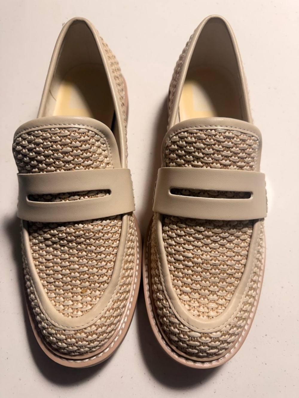 Dolce Vita Cream Woven Loafers Only Worn a Few Times!